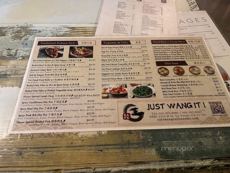 Cafe Wang - La Verne, CA menu_pic