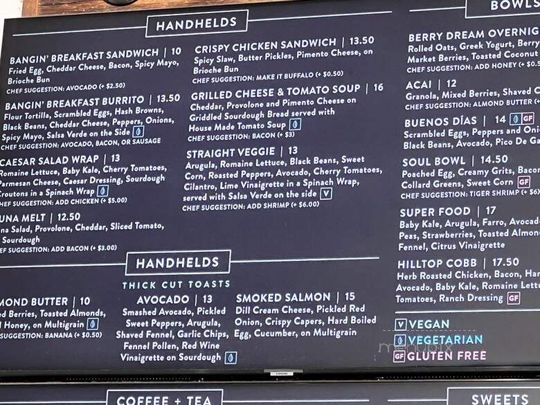 Hilltop Coffee and Kitchen - Los Angeles, CA menu_pic