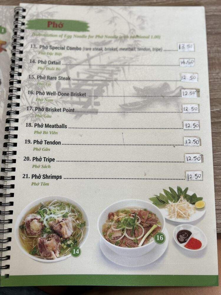 Pho Van - Hacienda Heights, CA menu_pic
