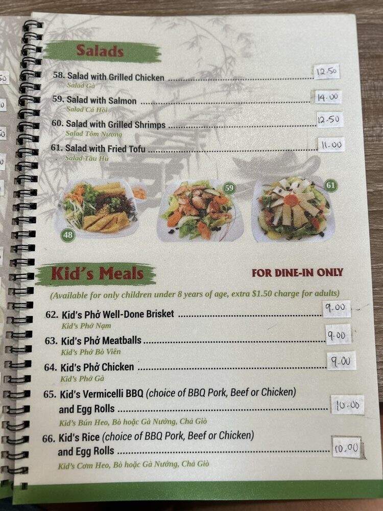 Pho Van - Hacienda Heights, CA menu_pic