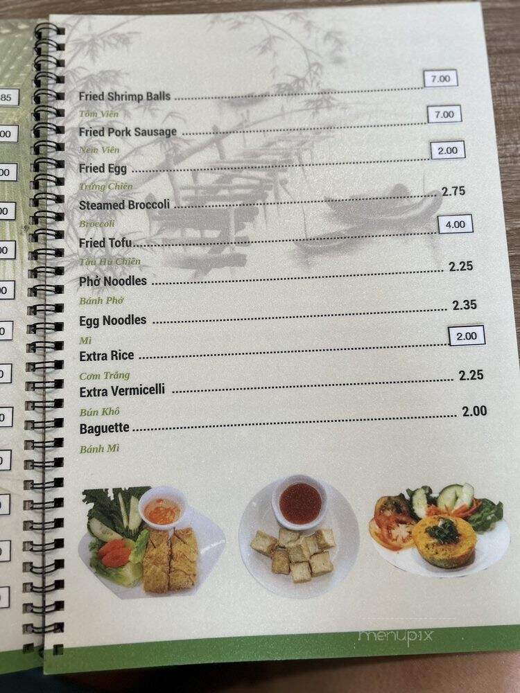 Pho Van - Hacienda Heights, CA menu_pic