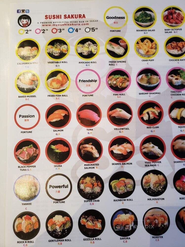Sushi Sakura - Katy, TX menu_pic