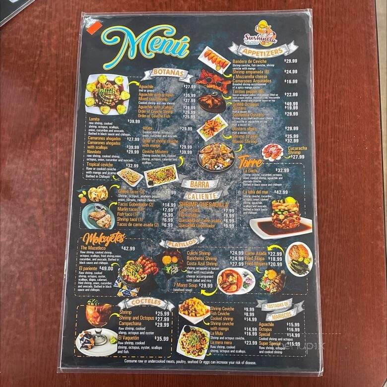 Sushinola - Kent, WA menu_pic