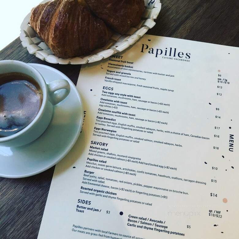 Papilles - New York, NY menu_pic