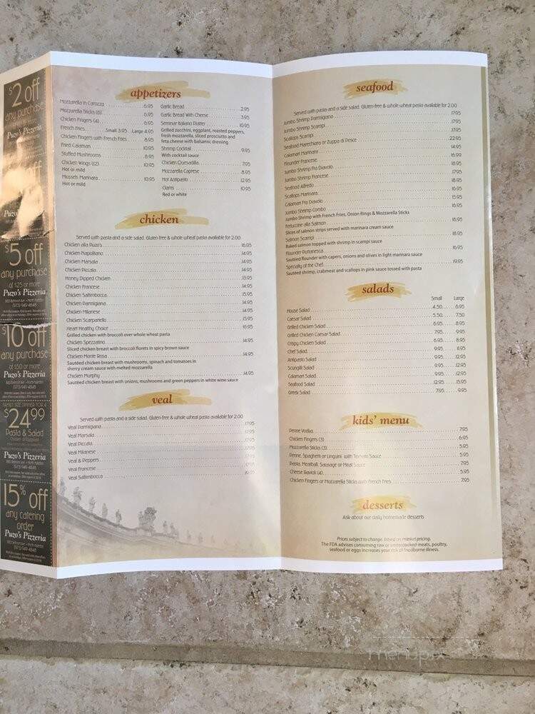Puzo's Family Restaurant & Pizzeria - North Haledon, NJ menu_pic