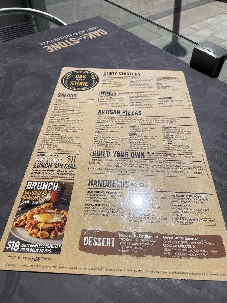 Oak & Stone - Saint Petersburg, FL menu_pic