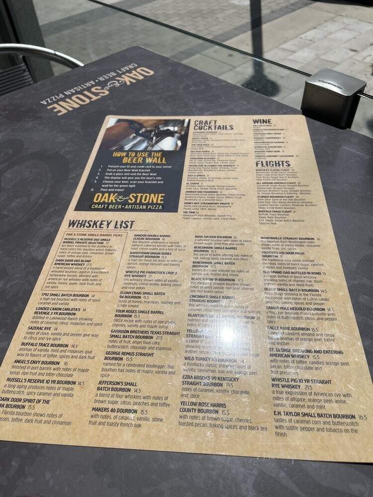 Oak & Stone - Saint Petersburg, FL menu_pic