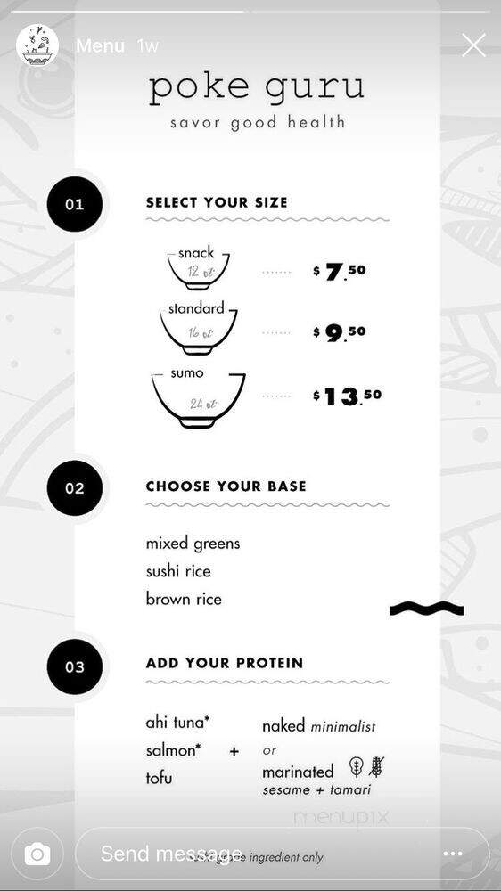 Poke Guru - Indianapolis, IN menu_pic