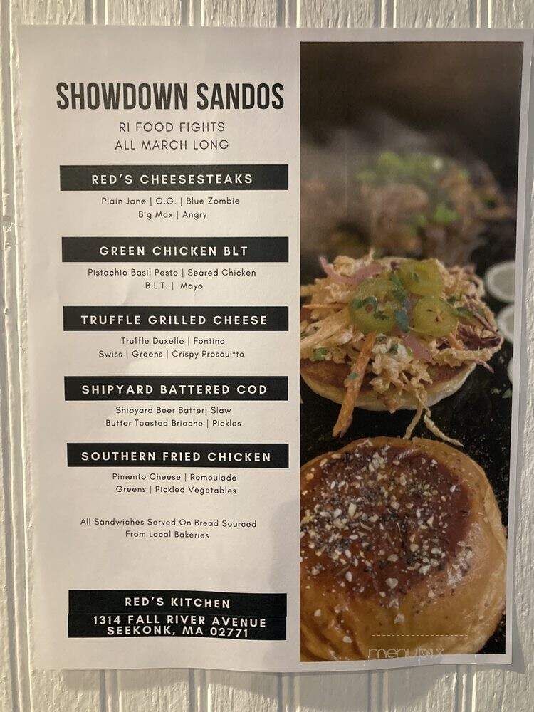 Red's Street Kitchen - Providence, RI menu_pic
