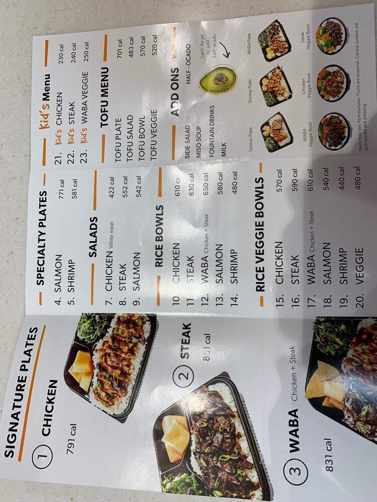 WaBa Grill - Northridge, CA menu_pic