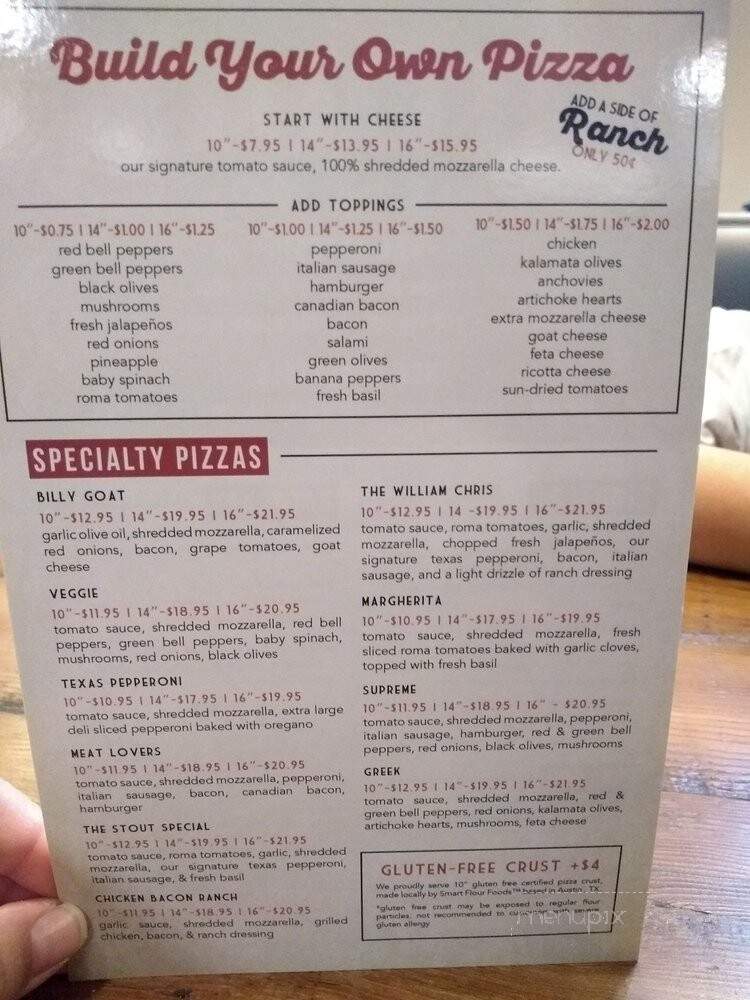 Stout's Pizza - San Antonio, TX