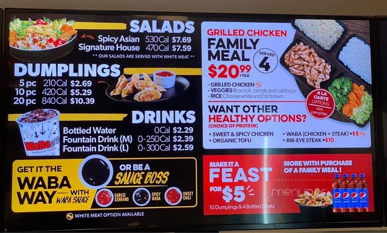 WaBa Grill - San Pedro, CA menu_pic