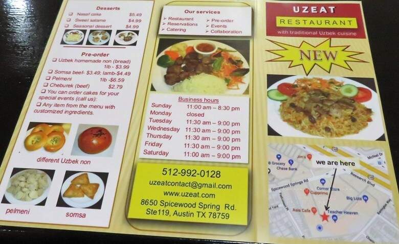Uzeat Restaurant - Austin, TX menu_pic
