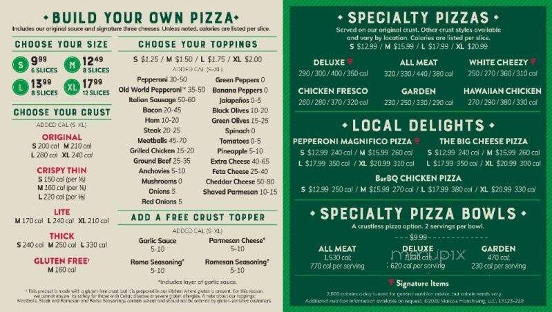 Marco's Pizza - Fairfax Station, VA menu_pic