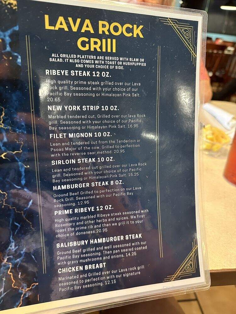 The Pacific Bay Steak & Seafood Restaurant - Danville, VA menu_pic