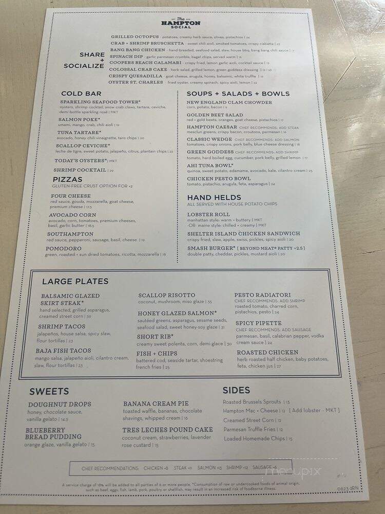 The Hampton Social - Chicago, IL menu_pic