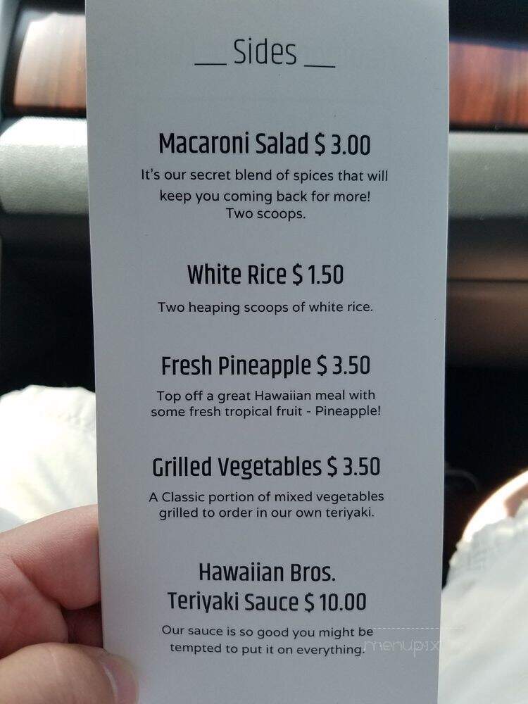 Hawaiian Bros - Belton, MO menu_pic