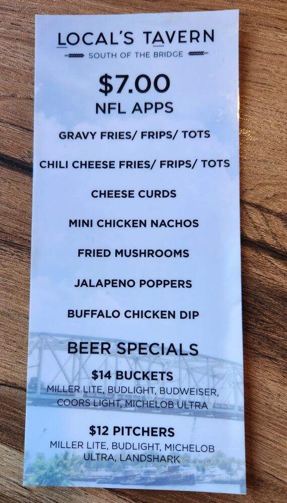 Locals Tavern - Leland, NC menu_pic