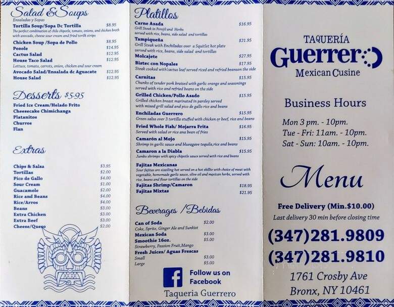 Taqueria Guerrero - Bronx, NY menu_pic