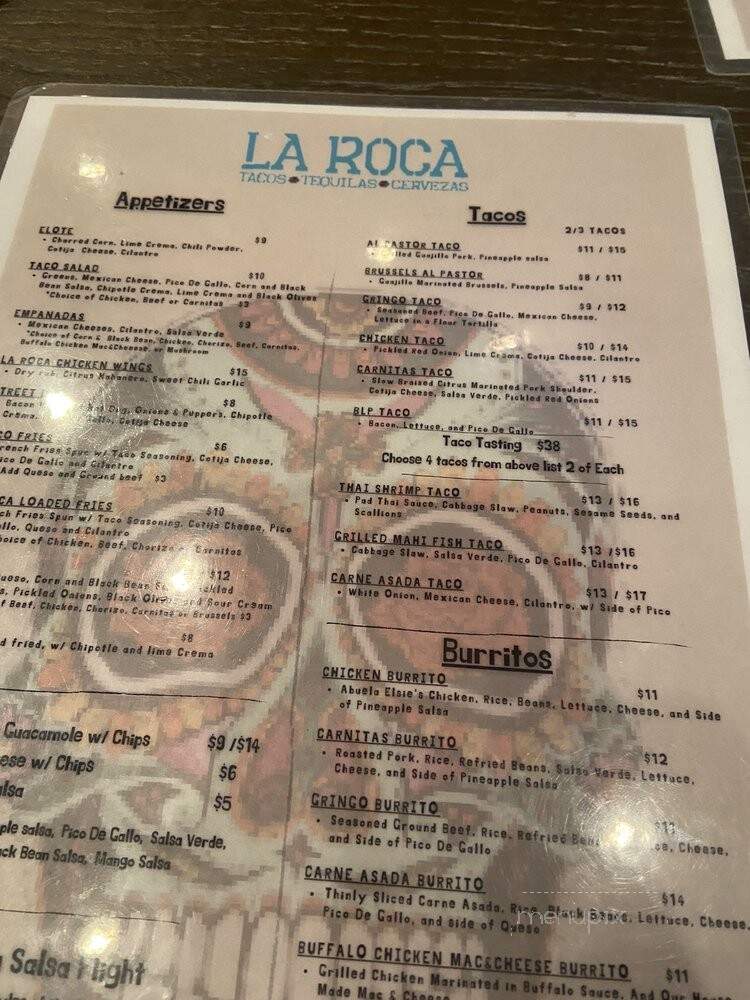 La Roca - Philadelphia, PA menu_pic