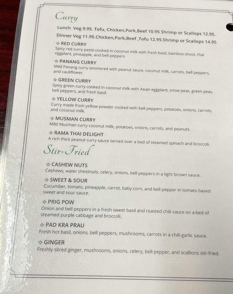 Thai & Lao Bistro - Jacksonville, FL menu_pic