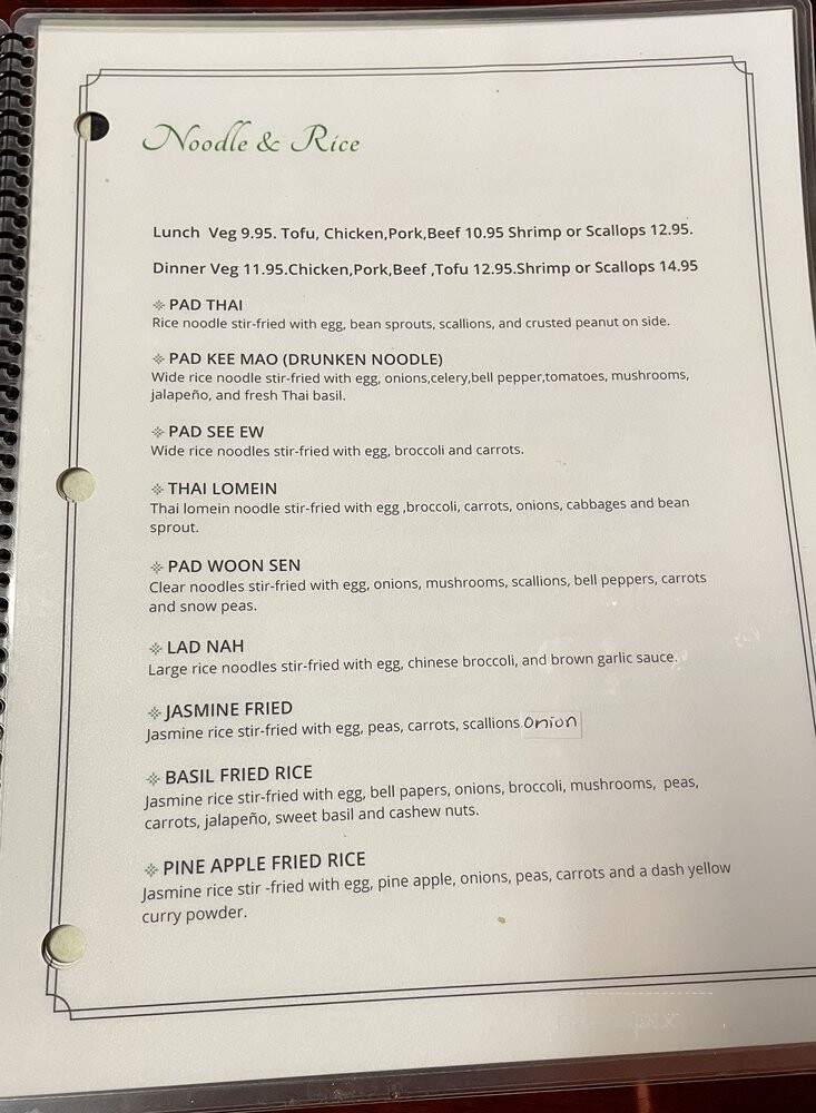 Thai & Lao Bistro - Jacksonville, FL menu_pic
