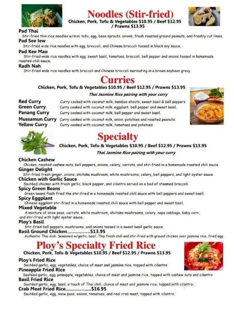 Ploy Thai Bistro - Cle Elum, WA menu_pic