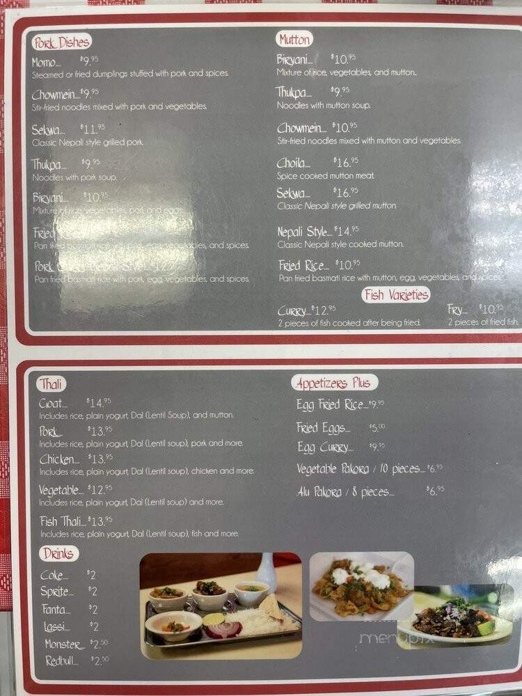 Nepali Asian Restaurant - Pittsburgh, PA menu_pic