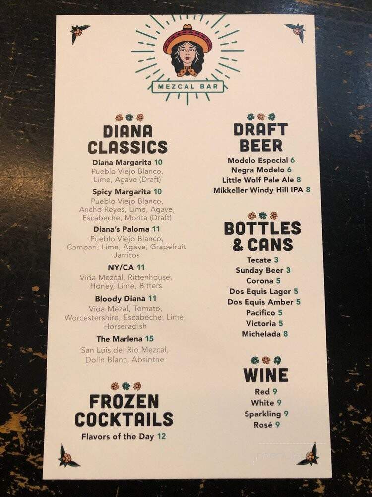 Taqueria Diana - Brooklyn, NY menu_pic