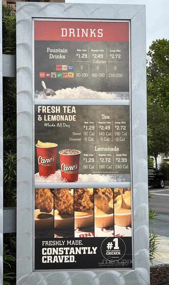 Raising Cane's Chicken Fingers - Lakewood, CA menu_pic
