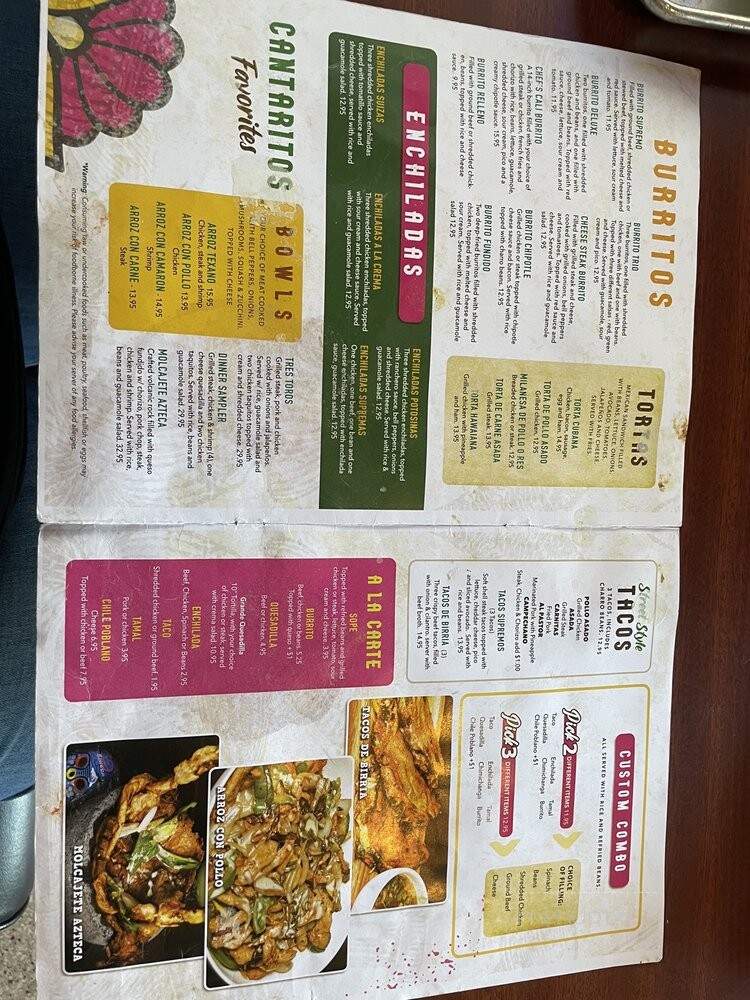 Los Cantaritos - Rock Hill, SC menu_pic