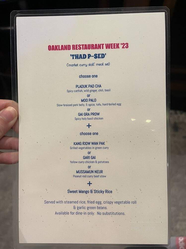 Bird & Buffalo - Oakland, CA menu_pic