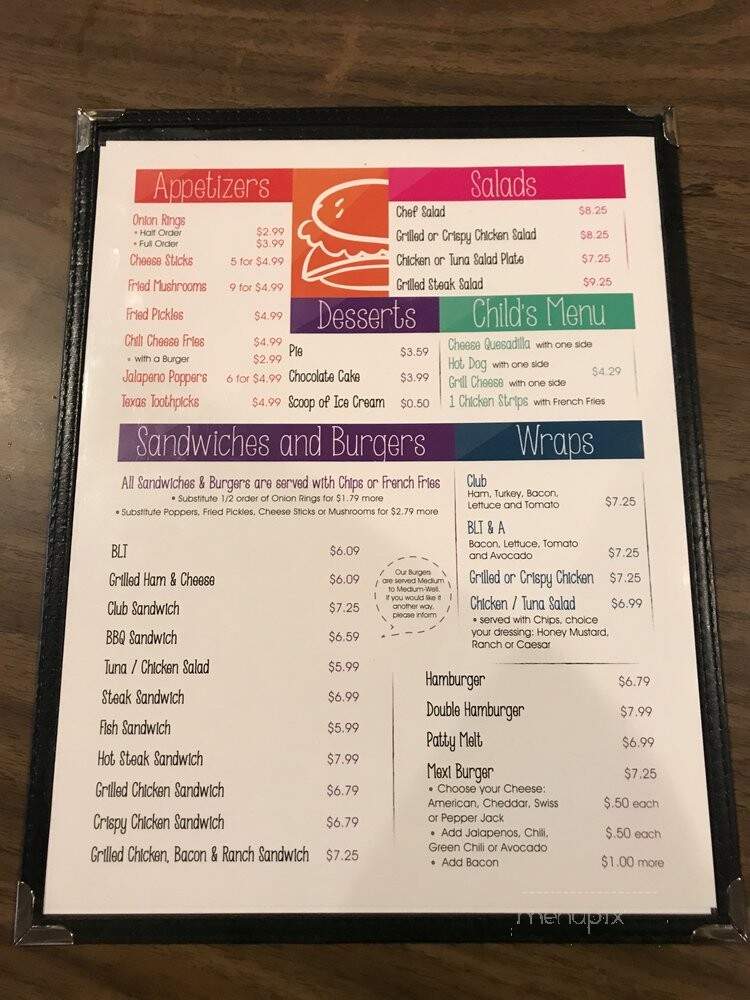 D Bar Cafe - Jal, NM menu_pic