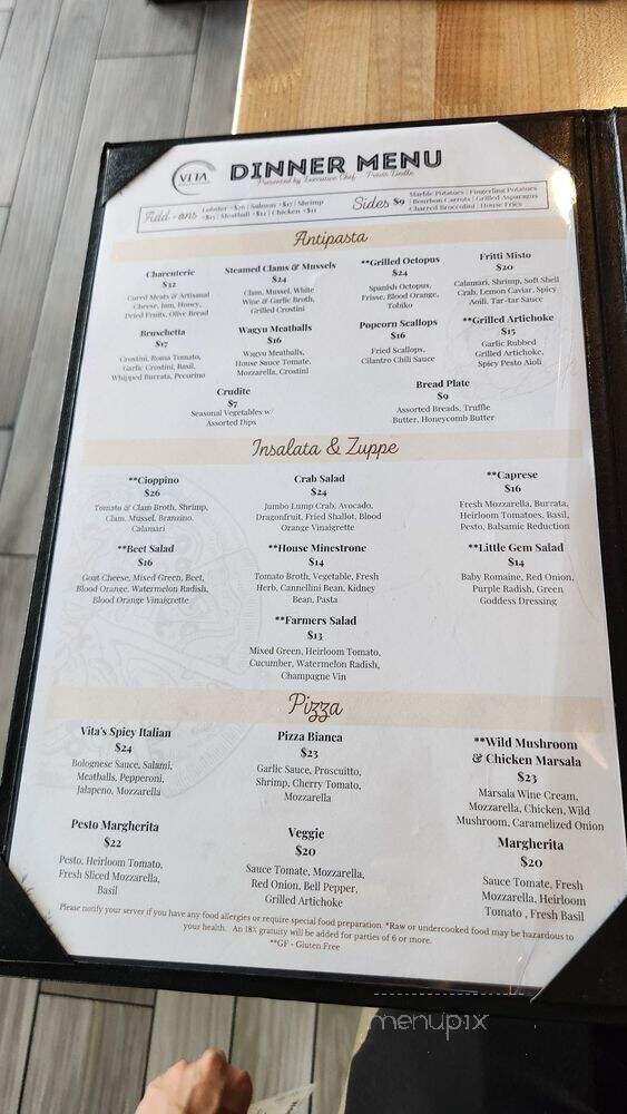 Vita Italian Bar & Grill - Pomona, CA menu_pic
