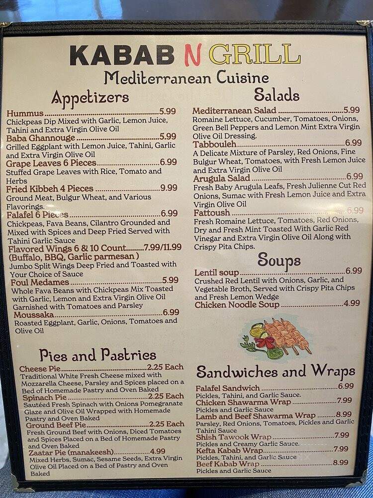 Kabab N Grill - Mooresville, NC menu_pic