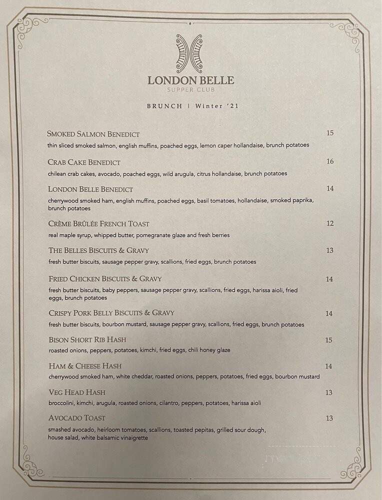 London Belle - Salt Lake City, UT menu_pic