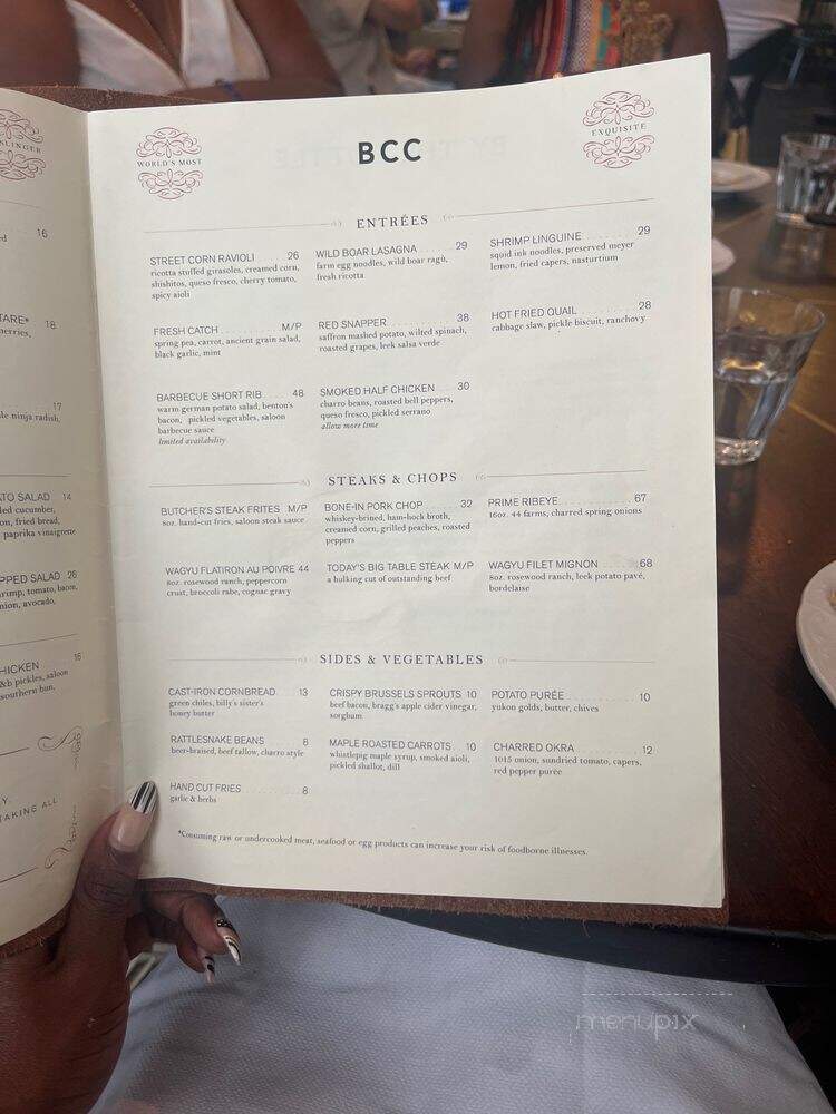 Billy Can Can - Dallas, TX menu_pic