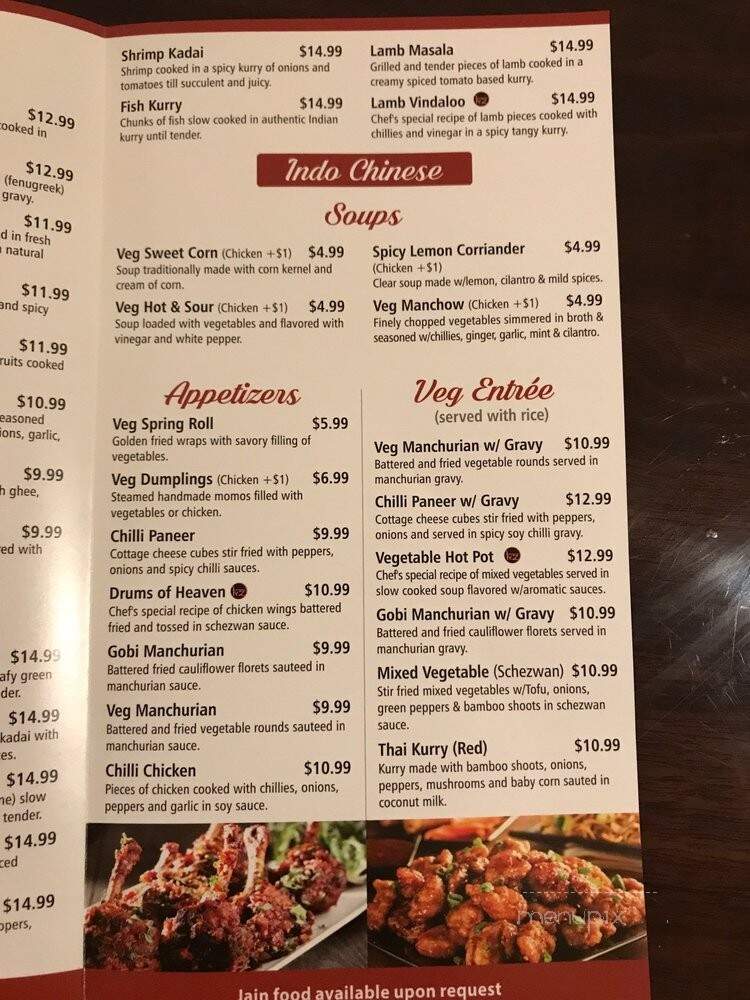 Kurry Zone - Somerset, NJ menu_pic