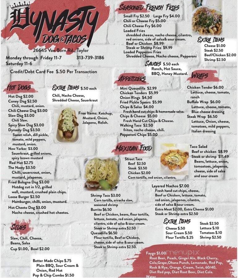 Dynasty Dogs - Taylor, MI menu_pic