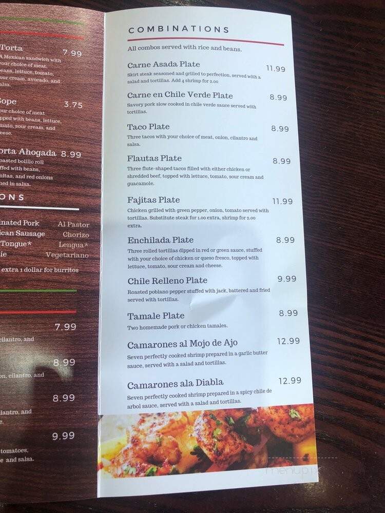 Sandy's Cocina - Azusa, CA menu_pic