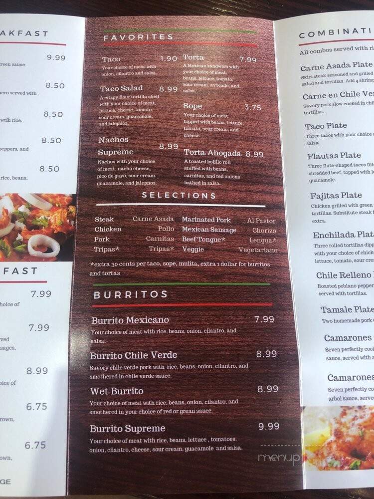 Sandy's Cocina - Azusa, CA menu_pic