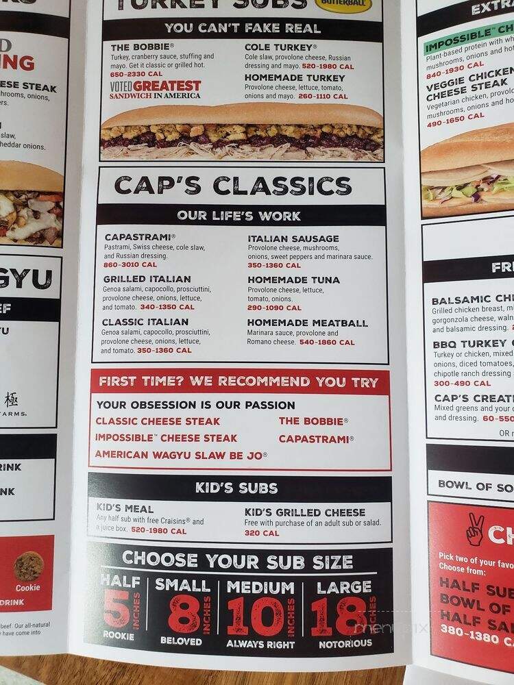 Capriotti's Sandwich Shop - Las Vegas, NV menu_pic