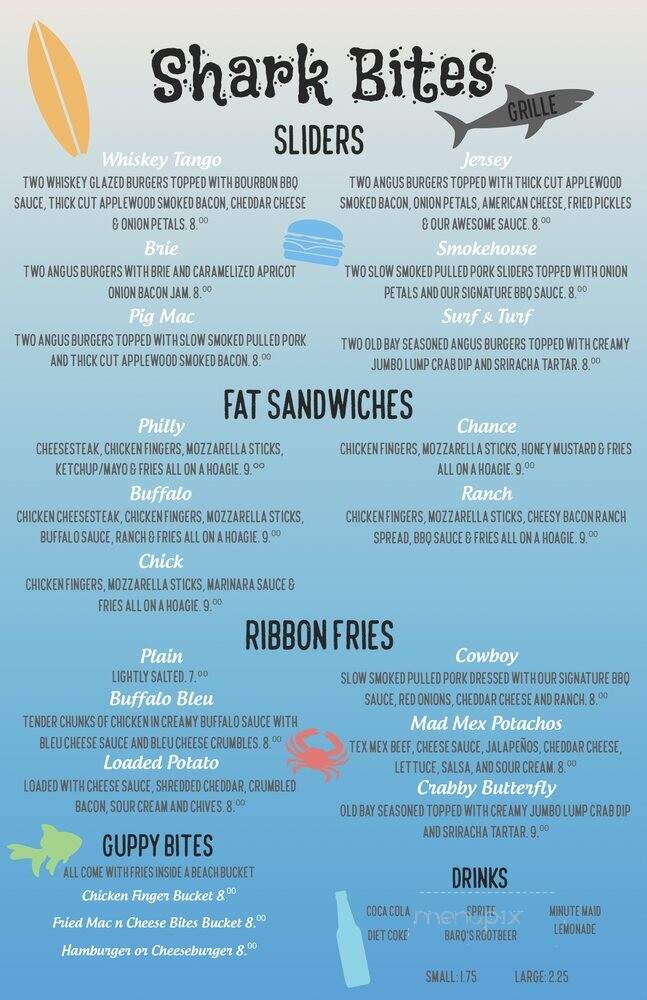 Shark Bites Grille - Beach Haven, NJ menu_pic