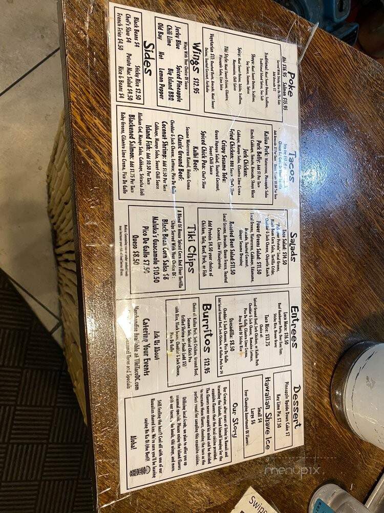 Tiki Taco - Washington, DC menu_pic