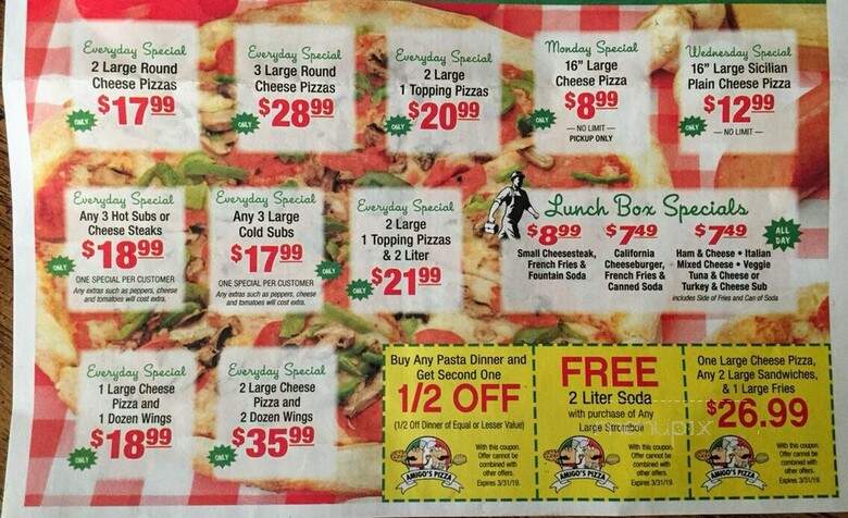 Amigo's Pizza - Reading, PA menu_pic