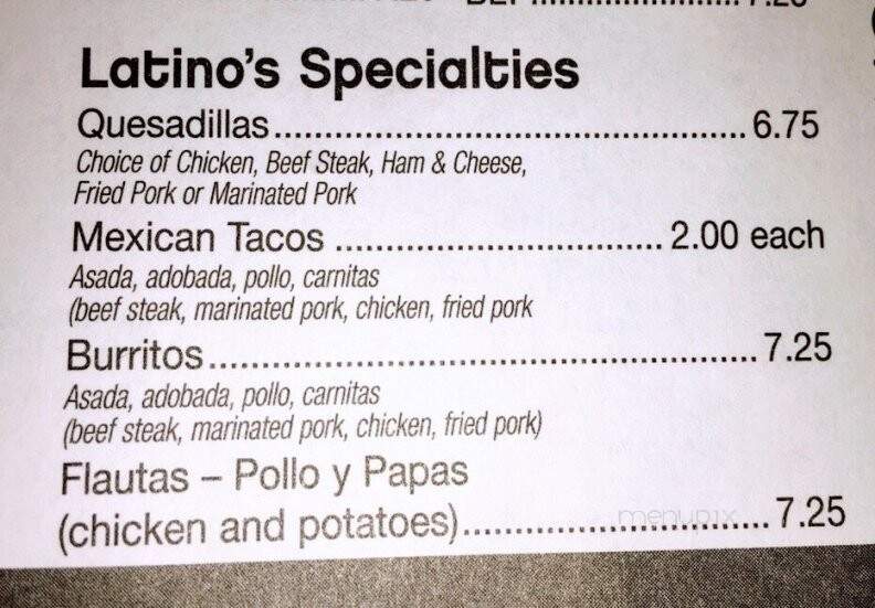 Amigo's Pizza - Reading, PA menu_pic