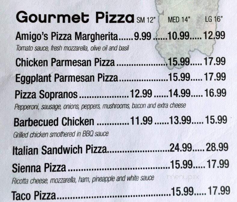 Amigo's Pizza - Reading, PA menu_pic