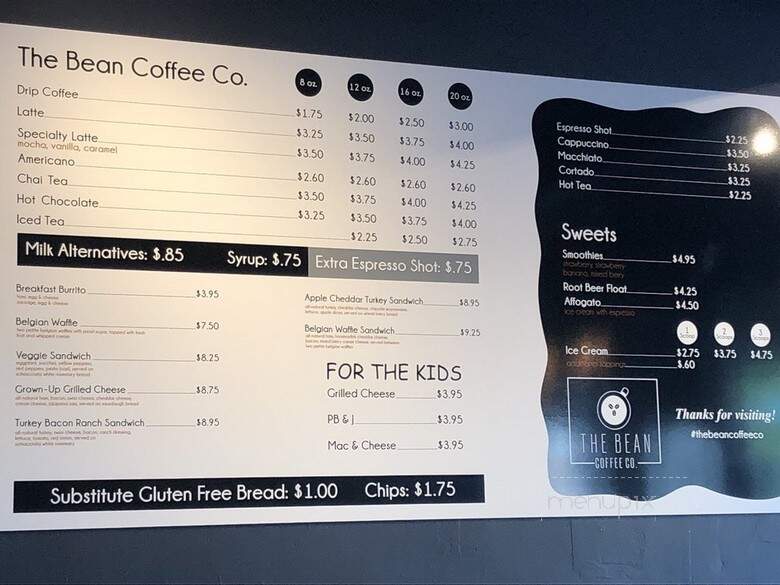 The Bean Coffee Co - Springhill, KS menu_pic