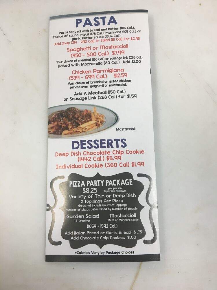 Beggars Pizza - Valparaiso, IN menu_pic