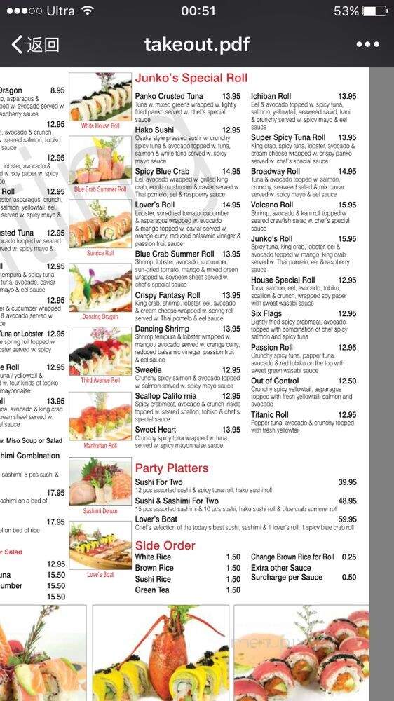 Jungo Sushi - Queens, NY menu_pic